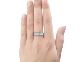 Классическое кольцо из белого золота с бриллиантами э4701кц01190800