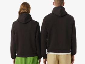 Хлопковый свитшот Lacoste унисекс свободного кроя