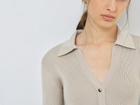 Вязаное платье мини, Бежевый