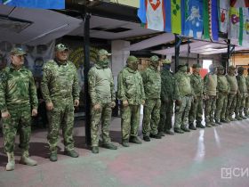 В Якутске на специальную военную операцию проводили отряд «Боотур»
