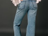 Джинсы Клёш с эластаном, Голубой