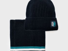 Комплект трикотажный для мальчиков: шапка, снуд