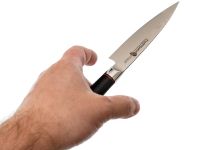 Кухонный нож Шеф малый TG, сталь VG-10/обкладка DAMASCUS, рукоять G10