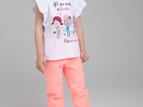 Брюки текстильные для девочек