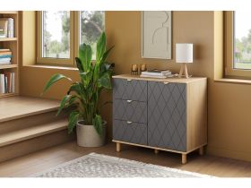 Тумба Теджонс 93x85 Ромб Графитовый