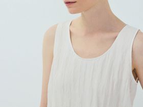 Майка из ткани с жатым эффектом, Бежевый