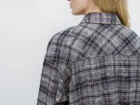 Фланелевая рубашка в клетку, Бежевый