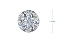 Подвеска из белого золота с бриллиантами э4701пд04152800