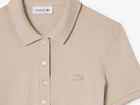 Женское поло Lacoste приталенного кроя из эластичного хлопка