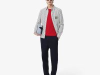 Мужская хлопковая футболка Lacoste с коротким рукавом