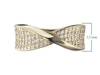 Кольцо из желтого золота с бриллиантами э0301кц10210002