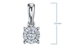 Классическая подвеска из серебра э0612пд10153800_white