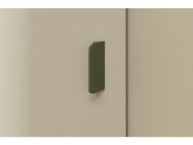 Угловой шкаф Энзо 85-100x250 Светло-бежевый/Оливковый