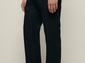 Брюки из хлопка прямого кроя