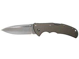 Нож складной Cold Steel Code-4 Spear Point, сталь CPM-S35VN, рукоять алюминий, серый