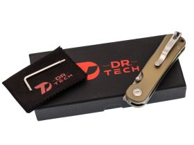 Складной нож Dr.Tech Zefir D4245TGR, сталь D2, рукоять TC4, зеленый