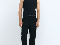 Базовая майка в рубчик, Черный