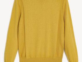 Джемпер из шерсти и хлопка с округлой горловиной