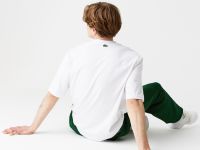 Мужская футболка Lacoste свободного кроя с круглым вырезом и принтом