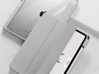 Чехол-книжка Mosbros для Apple iPad Air 13 (2024)/Air 13 (2025) (полиуретан с подставкой/отсек для стилуса) (серый)