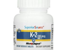 Superior Source, Витамин K2, 100 мкг, 60 быстрорастворимых таблеток MicroLingual