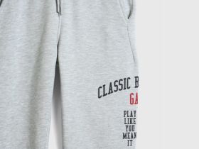 Трикотажные брюки с принтом для мальчиков, Серый