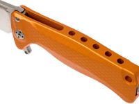 Нож складной LionSteel SR22A OS Mini, сталь Uddeholm Sleipner® Satin Finish, рукоять алюминий (Solid®), оранжевый
