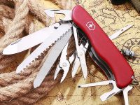 Многофункциональный складной нож Victorinox WorkChamp, сталь X55CrMo14, рукоять нейлон, красный