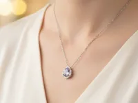 Подвеска из белого золота с танзанитом э4760пд10210406