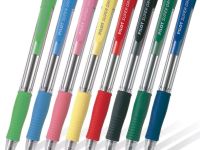 Ручка шариковая автомат Pilot "Super Grip" 0,7 мм, цвет синий, корпус голубой