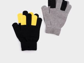 Перчатки трикотажные для мальчиков, 2 пары в комплекте