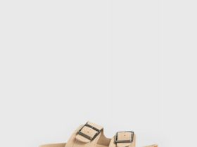 Cандалии из натуральной замши, Бежевый