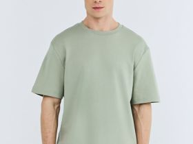 Футболка из гладкого хлопка, Зеленый