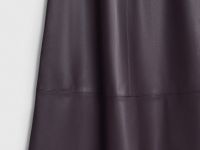 Юбка А-силуэта из искусственной кожи, Фиолетовый