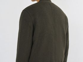 Бомбер из пальтовой ткани, Коричневый