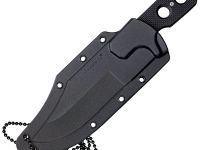 Нож с фиксированным клинком Cold Steel Mini Tac Bowie, сталь 8Cr13MoV, рукоять G10, черный