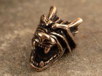 Бусина для темляка Голова волка маленькая, бронза