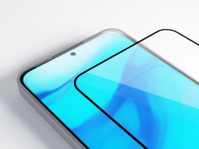 Защитное стекло VLP A-Glass для Samsung Galaxy А35/A55 с чёрной рамкой