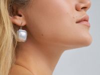 Серьги с перламутровой эмалью, Мультицвет