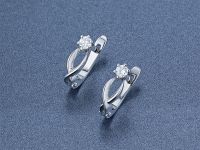 Серьги из белого золота с бриллиантами э0901сг05185600