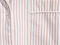 Пижамная рубашка в полоску, Бежевый