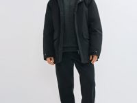 Утеплённая парка с капюшоном, Черный