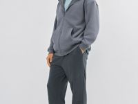 Утеплённая толстовка на молнии, Серый