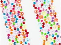 Наклейки акриловые MESHU "Bright line", 25*7,8см, стразы, 500 наклеек