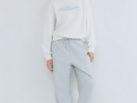 Свитшот с вышивкой, Бежевый