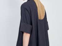 Блузка А-силуэта изо льна и вискозы