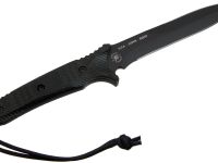 Нож с фиксированным клинком Spartan Blades Breed Fighter, сталь CPM-S35VN, рукоять черная микарта