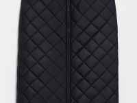 Утепленная юбка-миди прямого кроя