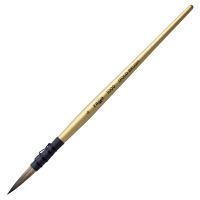 Кисть синтетика №6 круглая, французское крепление Гамма "GOLD BRUSH" короткая ручка