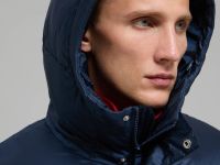 Пуховое полупальто с воротником-стойкой